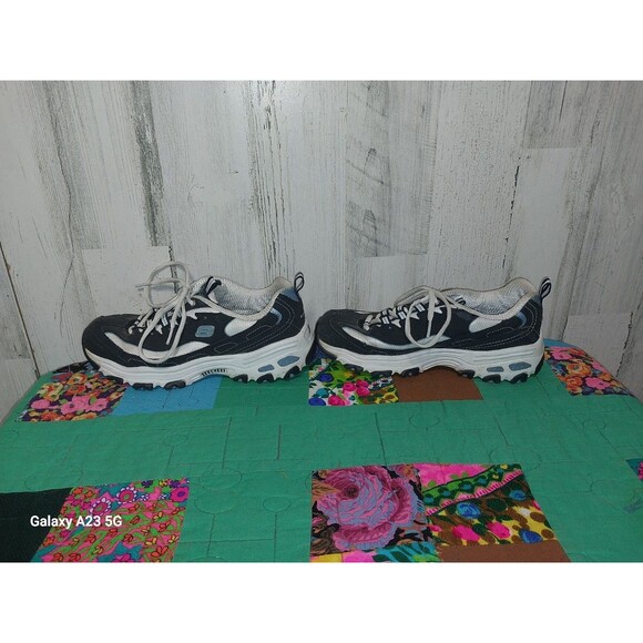 Skechers D' Lites White & Black Shoes Womens Size 8 - Picture 8 of 8